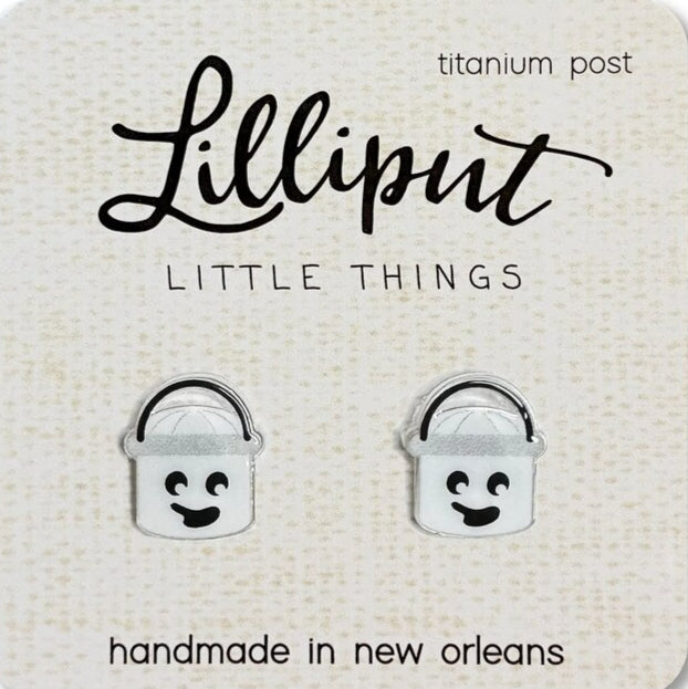 Lilliput Retro Treat Ghost Bucket Earrings image 0