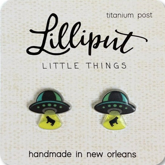 Lilliput UFO Pierced Earrings image 0