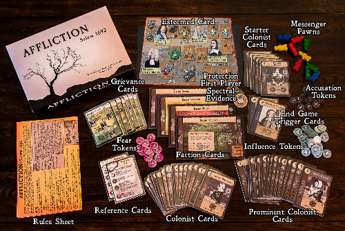 AFFLICTION   Salem 1692 Board Game image 1
