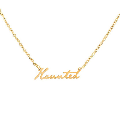 "Haunted" Necklace Gold tone image 0